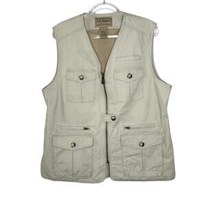 L.L. Bean Men's Large Khaki Fly Fishing Vest